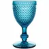 Bicos Blue Set With 4 Red Wine Goblets