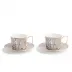 Renaissance Grey Accents Renaissance Grey Teacup Saucer 250ml 8.45oz Set of 2