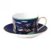 Wonderlust Blue Pagoda Teacup & Saucer 150ml 5floz