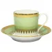 Oasis Green/Gold Coffee Cup & Saucer 12.8 Cm 7.5 Cl (Special Order)