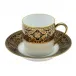 Matignon Black/Gold Coffee Cup & Saucer 12.8 Cm 7.5 Cl (Special Order)