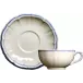 Filet Bleu Set Of 2 Breakfast Cups & Saucers 13 Oz - 7" Dia