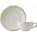 Filet Green Breakfast Cups & Saucers 13 Oz, 7" Dia, Set of 2