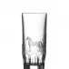 Run 4 Roses Morgan Horse Clear Highball Tumbler