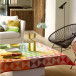 Origami Multicolor Damask Table Linens