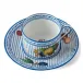 Potager Blue Tea Cup & Saucer