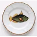 Antique Fish Green/Yellow Salad Plate 7.5 in Rd