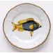 Antique Fish Blue/Yellow Salad Plate 7.5 in Rd