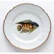 Antique Fish Green/Orange Dinner Plate 9.5 in Rd