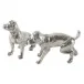 Morning Hunt Pewter Spaniel Salt And Pepper Set