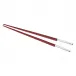 Uni Pair Of Japanese Chopsticks Red Silverplated