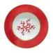 Cristobal Red Rim Soup Plate Round 8.3 in.