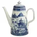 Blue Canton Coffeepot 48 oz 9"H