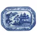 Blue Canton Cookie Plate, Octagonal 10.25"