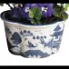 Blue Canton 4 Lobed Cachepot 8.5"x6.5"