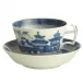 Blue Canton Cup & Saucer Large 4.5"w