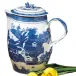 Blue Canton Cider Jug & Cover 10.5"