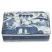 Blue Canton Rectangular Covered Box Large 1.5" x 5.75" x 4.5"