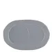 Lastra Gray Oval Tray 10.25"L, 6.75"W