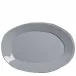 Lastra Gray Oval Platter 18.5"L, 12.5"W