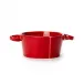 Lastra Red Small Handled Bowl 5"D, 2.5"H