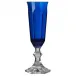 Dolce Vita Flute Blue H 8" x Diam 2.5", 4 oz