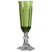Dolce Vita Flute Green H 8" x Diam 2.5", 4 oz