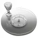 Lazy Susan Clear Diam 16.5" (Special Order)