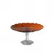 Ninfea Cake Plate Amber H 6.25" x Diam 11.75"