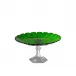Ninfea Cake Plate Green H 6.25" x Diam 11.75"