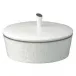 Mineral Filet Platinum Covered Sugar Bowl Diam 4.1 in