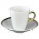 Mineral Filet Or/Gold Coffee Saucer Diam 4.9 in