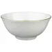 Mineral Filet Or/Gold Chinese Soup Bowl White inside Diam 4.7 in