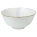 Mineral Filet Or/Gold Chinese Soup Bowl Small White inside Diam 4.09448 in