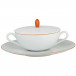Monceau Orange Abricot Cover For Cream Soup Cup Diam 4.7 in
