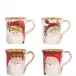 Old St. Nick Assorted Mugs - Set of 4 4.5"H, 14 oz