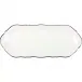 Colbert White Platinum Filet Rectangular Cake Platter (Special Order)