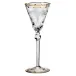 Paula Goblet Red Wine Engraved Roses, 24Kt Gold (Thin Line) Clear 270 Ml