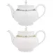 Plumes White/Platinum Round Teapot 120 Cl