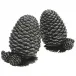 Majestic Forest Pewter Pine Cones Salt And Pepper Set