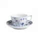 Blue Fluted Plain Tea Cup & Saucer 9.25 oz