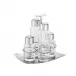 Linea Q Cruet Set, 4 Pcs 7 1/4 X 5 X 7 1/4 In. 18/10 Stainless Steel