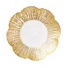 Rufolo Glass Gold Small Shallow Bowl 9.5"D, 1.5"H