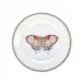 Butterfly Dessert Plate, Golden Teardrop Border 8.5"