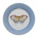 Cornflower Lace Dessert Plate w Butterfly Décor 8.5"