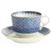 Blue Lace Tea Cup & Saucer 2.75"