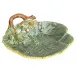 Leaf Majolica Plate w Nuts,