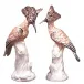 Exotic Birds Pair, Majolica, Hand painted 12.75"