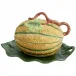 Melon Tureen w Stand, Majolica 11.75"x17.75"