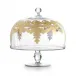 Vetro Gold Cake Stand with Dome 11.5 in h x 11 in rd.